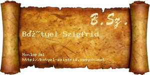 Bátyel Szigfrid névjegykártya